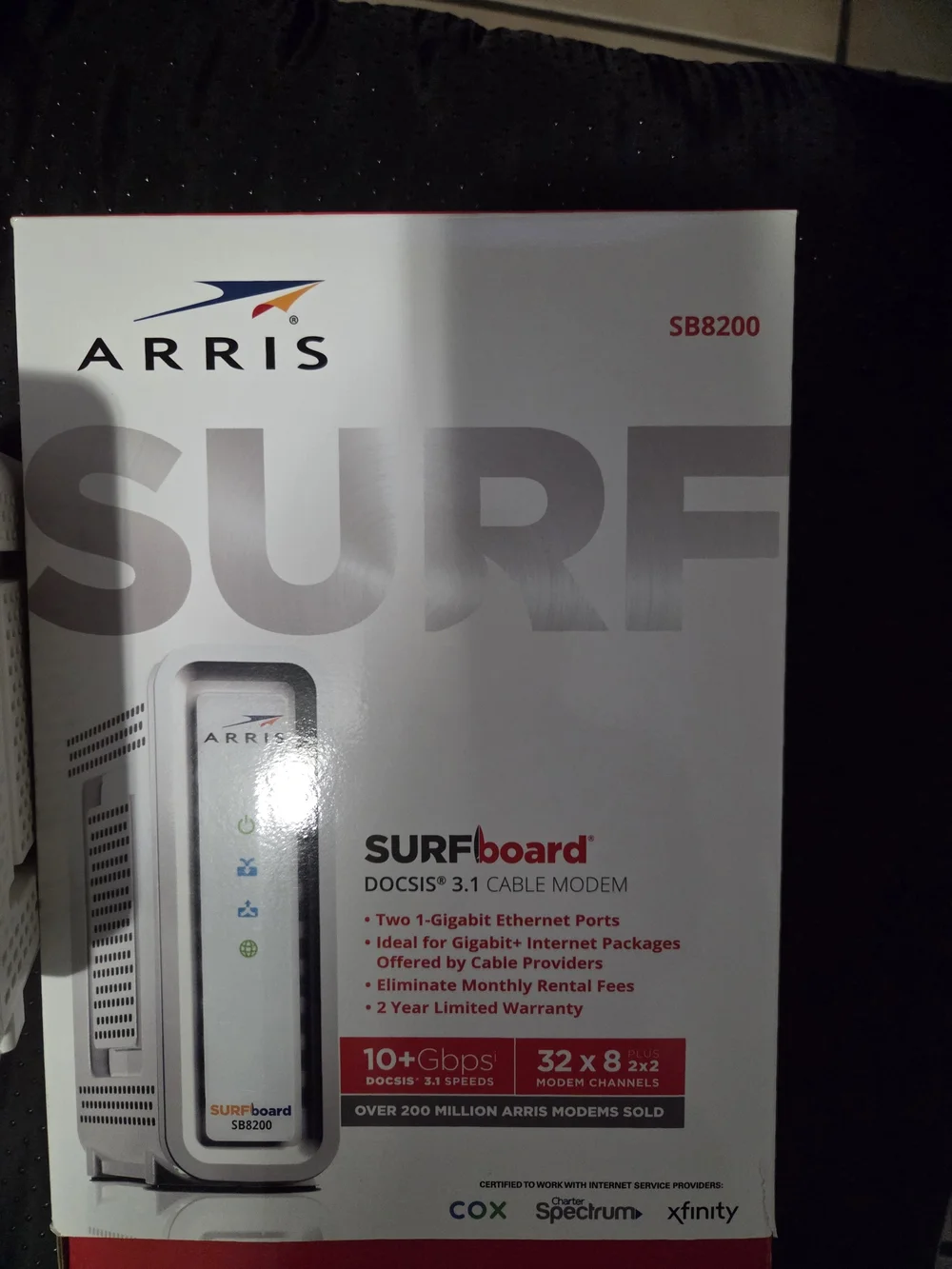ARRIS SURFboard SB8200 DOCSIS 3.1 Cable Modem - White